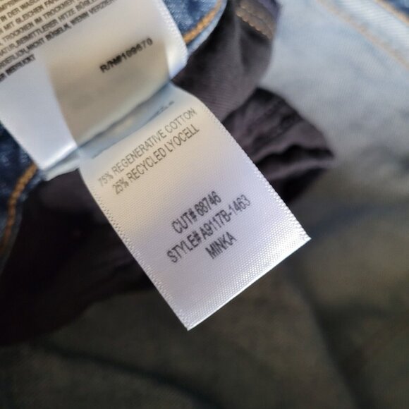 Agolde Jeans Wide Leg Minka Cargo Denim Size 29 Blue High Rise 90s Retro - Picture 8 of 12